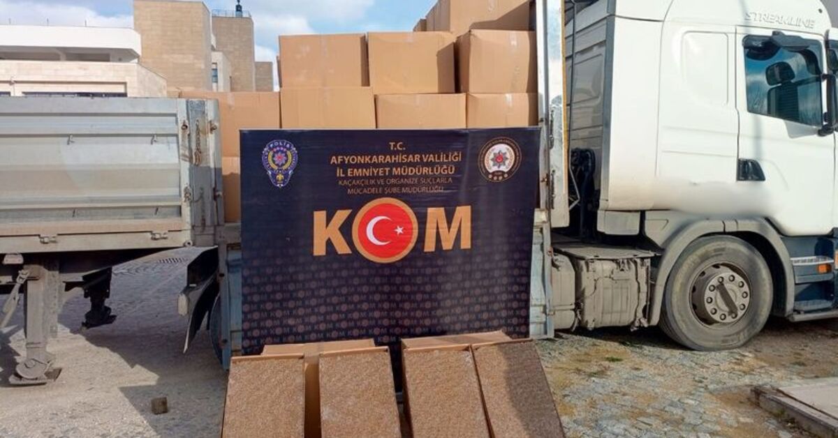 Afyonkarahisar’da 1,5 milyon makaron ele geçirildi
